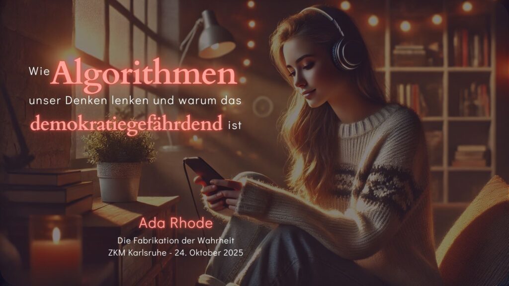 Ada Rhode: Vortrag „Wie Algorithmen unser Denken lenken und warum das demokratiegefährdend ist“