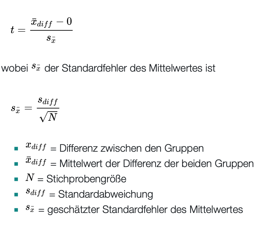 Empirischen und kritischen t-Wert sowie p-Wert berechnen